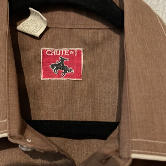 Men's western Chute #1 long sleeve pearl snap dress shirt - Picture 3 of 5